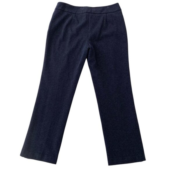 Iris Setlakwe dress trousers pants blue pinstripes wool blend flattering size 10 - Picture 2 of 12